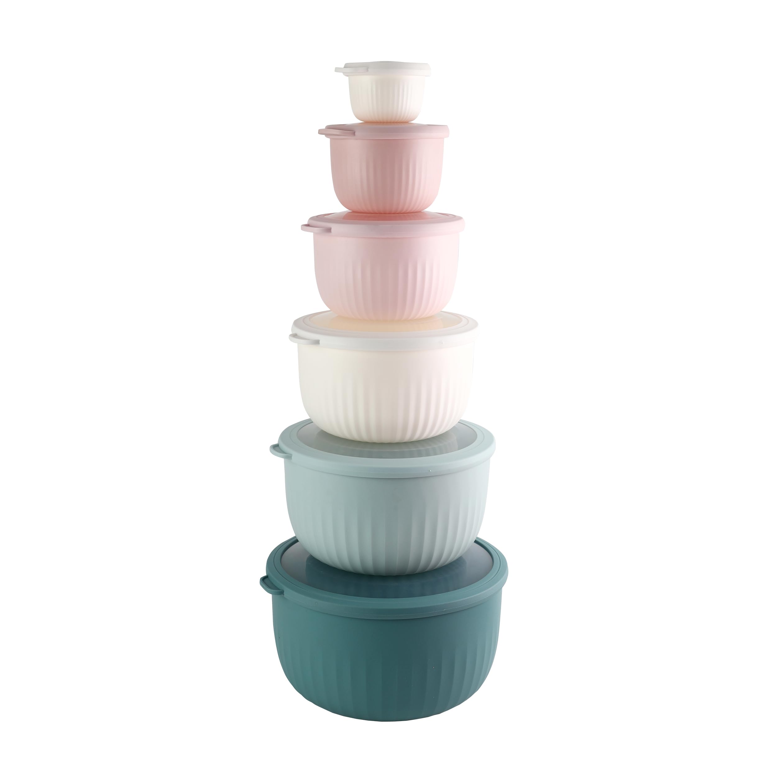 Set De Cuencos Para Mezclar Cook With Color Prep Con Tapas, 12 Piezas - Venta Internacional.