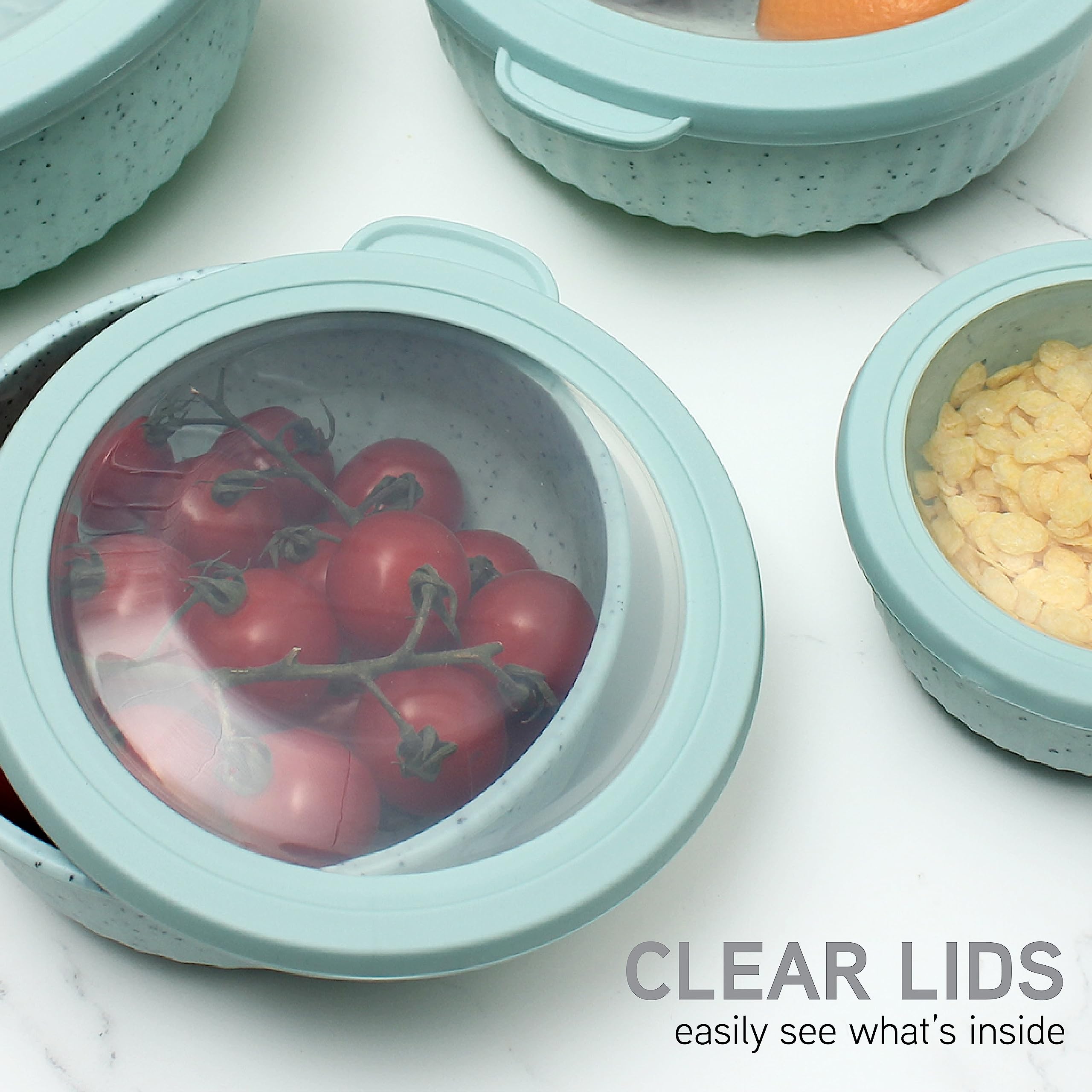 Foto 5 | Prep Bowls Cook With Color, De Plástico Ancho Para Mezclar, Con Tapas - Venta Internacional.