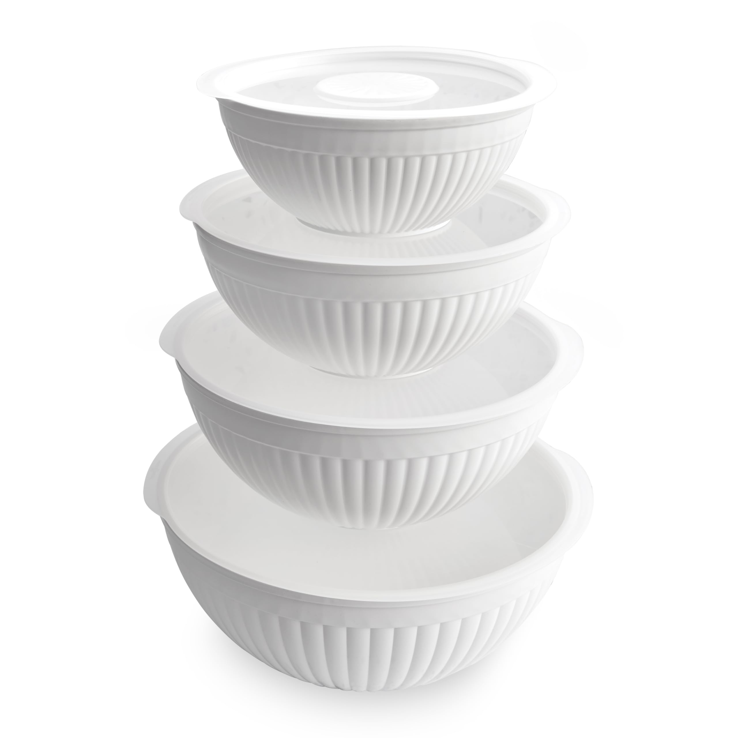 Juego De Cuencos Para Mezclar Nordic Ware Prep And Serve De 8 Piezas, Color Blanco - Venta Internacional.