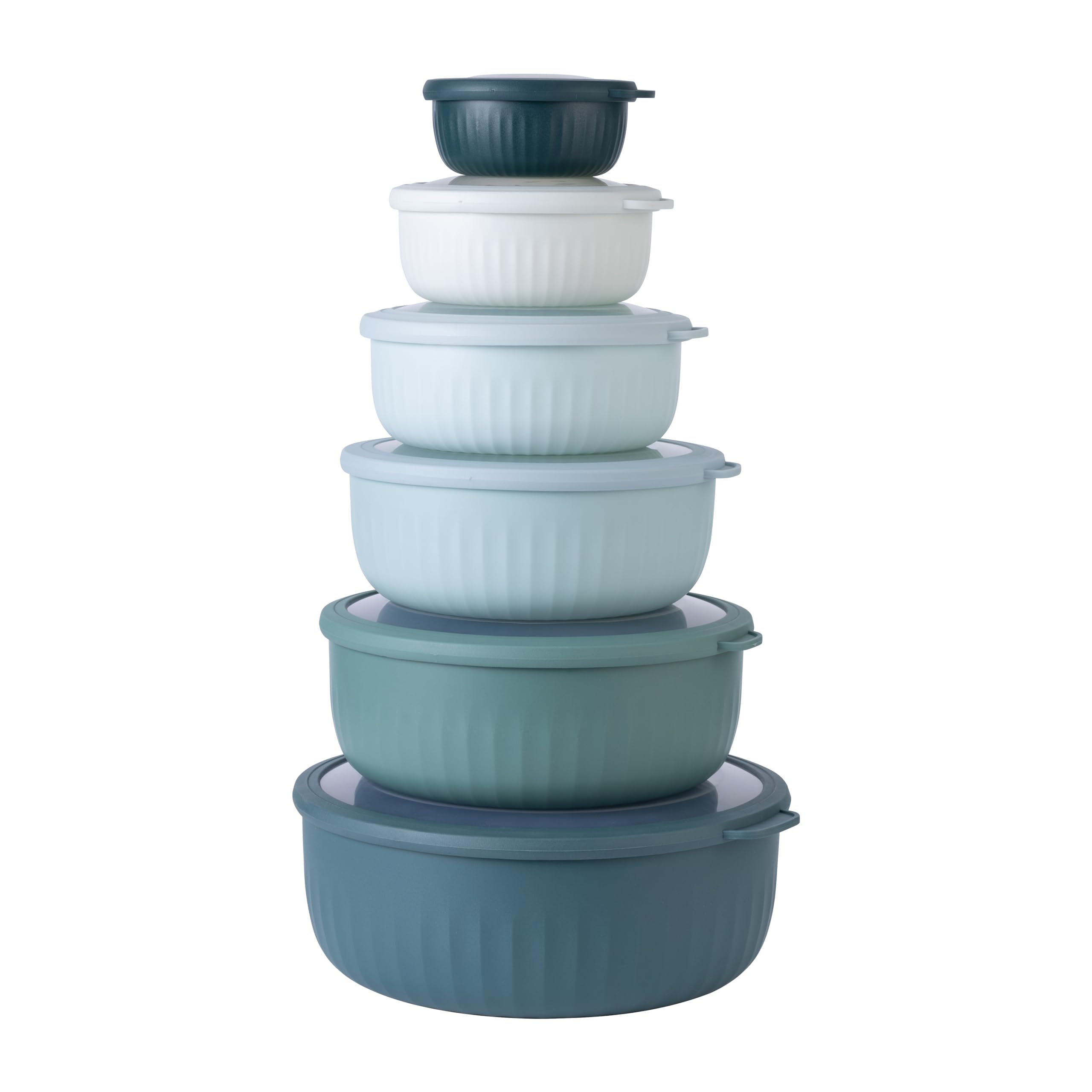 Set De Cuencos Prep Cook With Color, Mezcla Ancha Con Tapas, 12 Piezas - Venta Internacional. $1,148