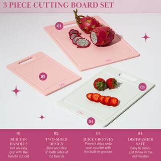 Foto 2 | Juego De Tablas De Cortar Paris Hilton De Doble Cara Con Ranuras Para Jugo - Venta Internacional.