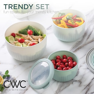 Foto 4 | Set De 12 Piezas De Plástico Prep Bowls Cook With Color Para Mezclar Profundamente - Venta Internacional.