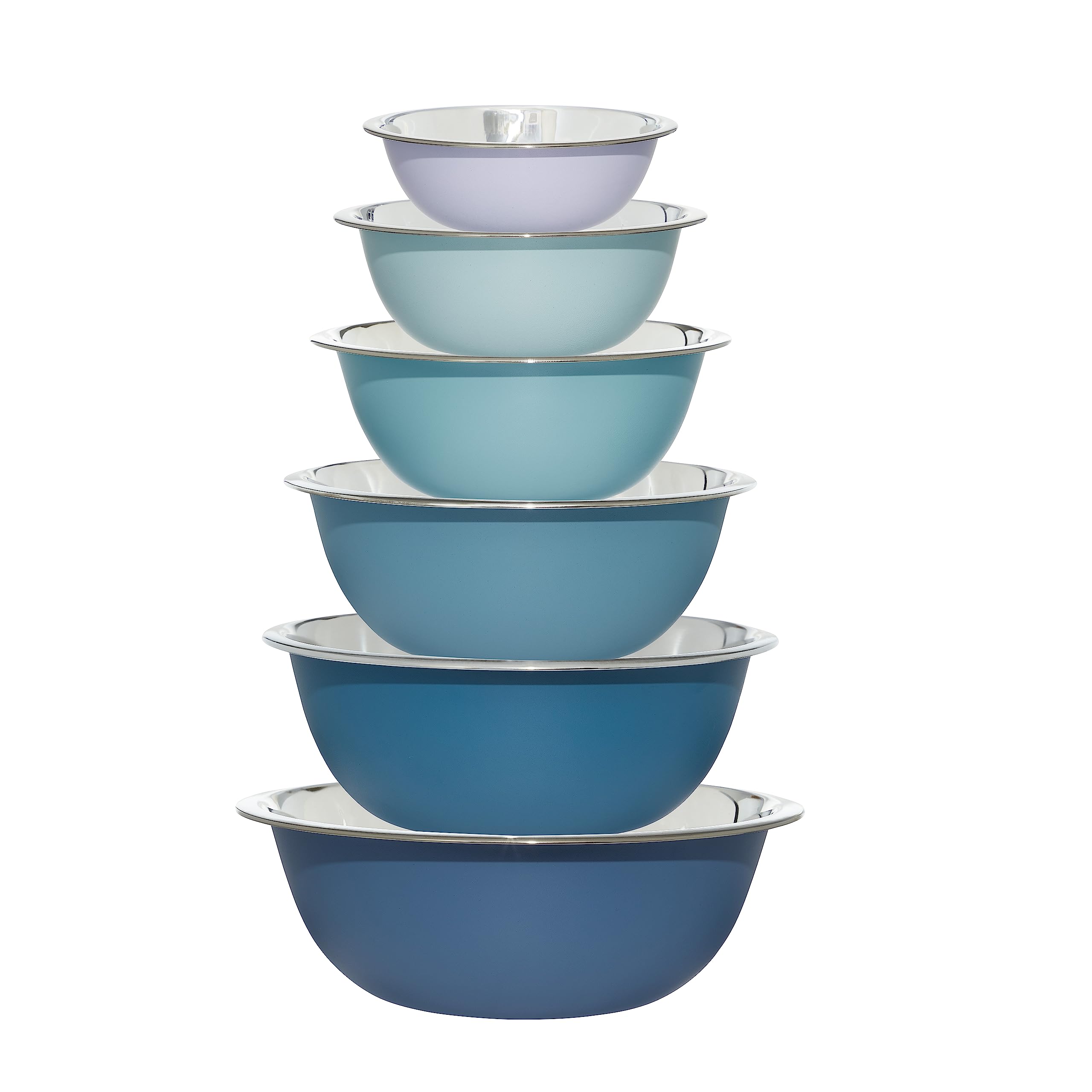 Foto 1 | Juego De 6 Cuencos Para Mezclar Cook With Color De Acero Inoxidable - Venta Internacional.
