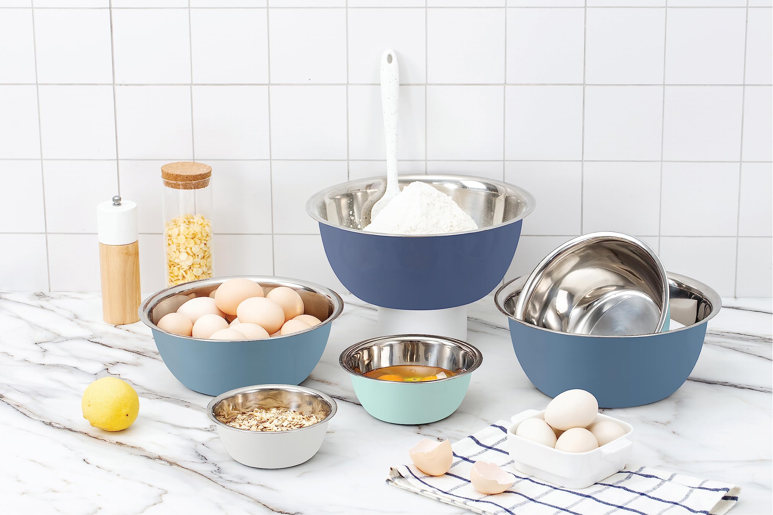 Foto 6 pulgar | Juego De 6 Cuencos Para Mezclar Cook With Color De Acero Inoxidable - Venta Internacional.