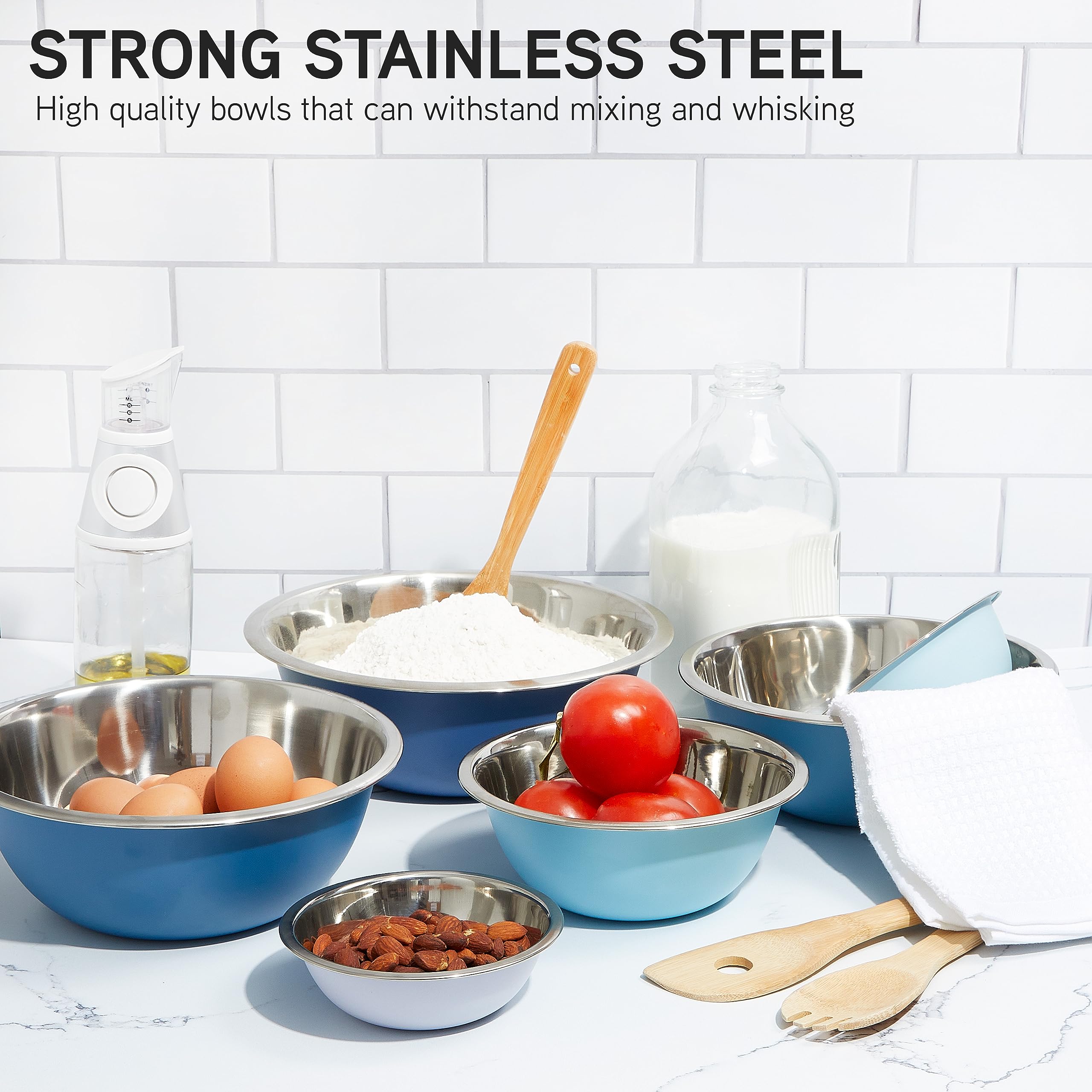 Foto 7 | Juego De 6 Cuencos Para Mezclar Cook With Color De Acero Inoxidable - Venta Internacional.