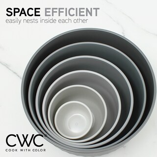 Foto 6 | Set De Cuencos Profundos Prep Bowls Cook With Color Para Mezclar Con Tapa, Color Gris - Venta Internacional.