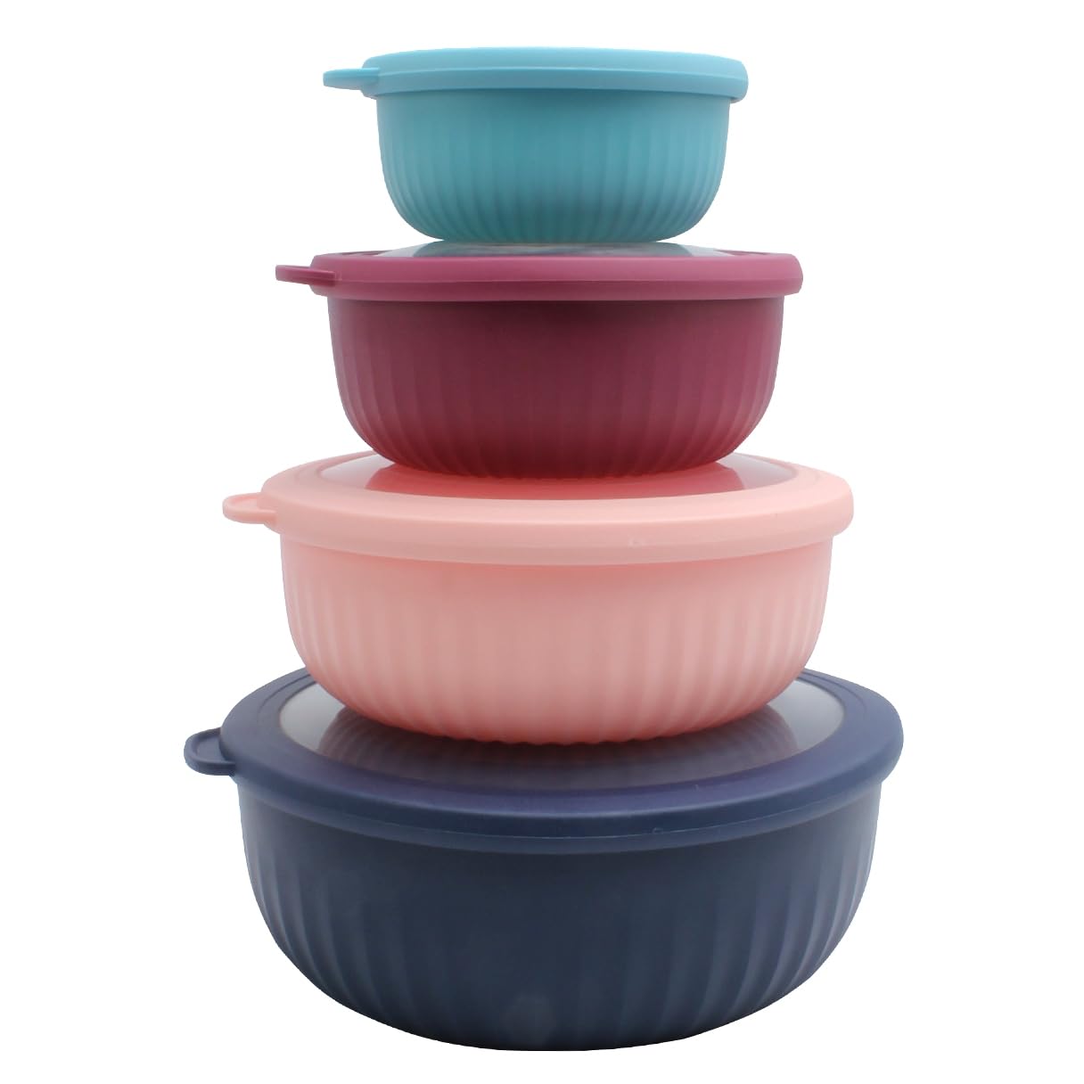 Foto 1 | Juego De Cuencos Para Preparación De Comidas Cook With Color, 8 Piezas Con Tapa, Azul Marino - Venta Internacional.