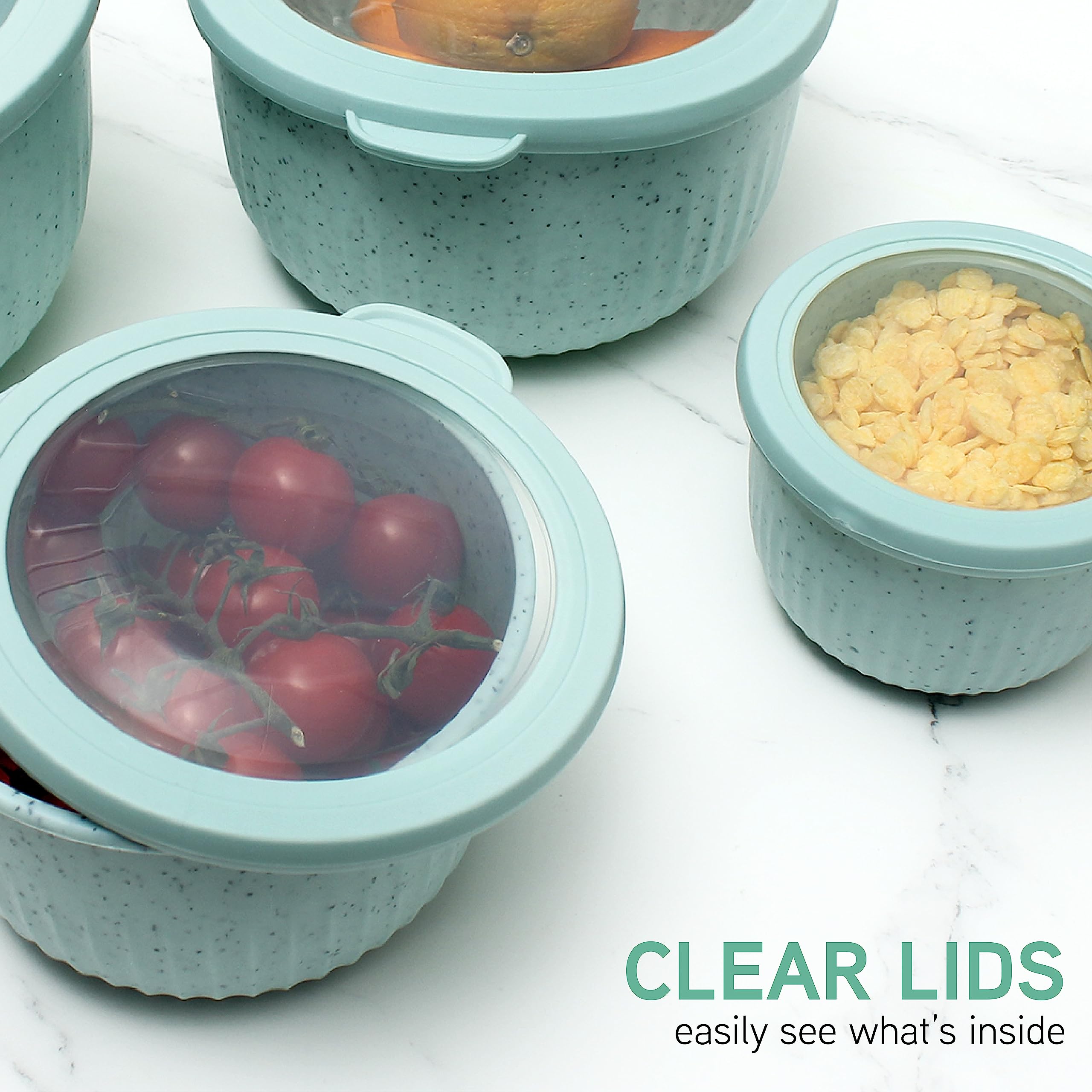 Foto 5 | Set Prep Bowls Cook With Color De Plástico Para Mezclar Profundamente, 8 Piezas - Venta Internacional.