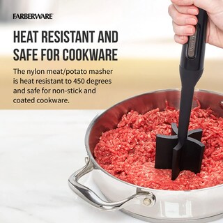 Foto 5 | Triturador De Carne Y Patatas De Nailon Resistente Al Calor - Farberware - Venta Internacional.