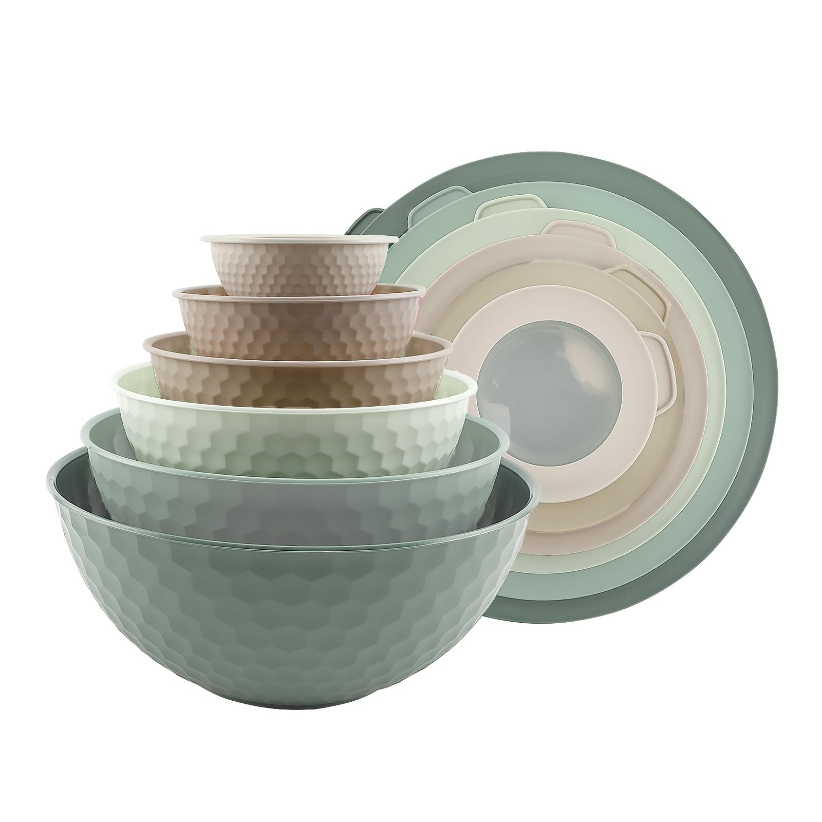Juego De Nido De Plástico Para Mezclar Cuencos Cook With Color, 12 Piezas - Venta Internacional. $1,093