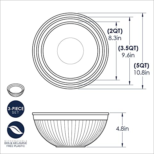 Foto 5 pulgar | Juego De Cuencos Para Mezclar Nordic Ware Prep And Serve De 3 Piezas - Venta Internacional.