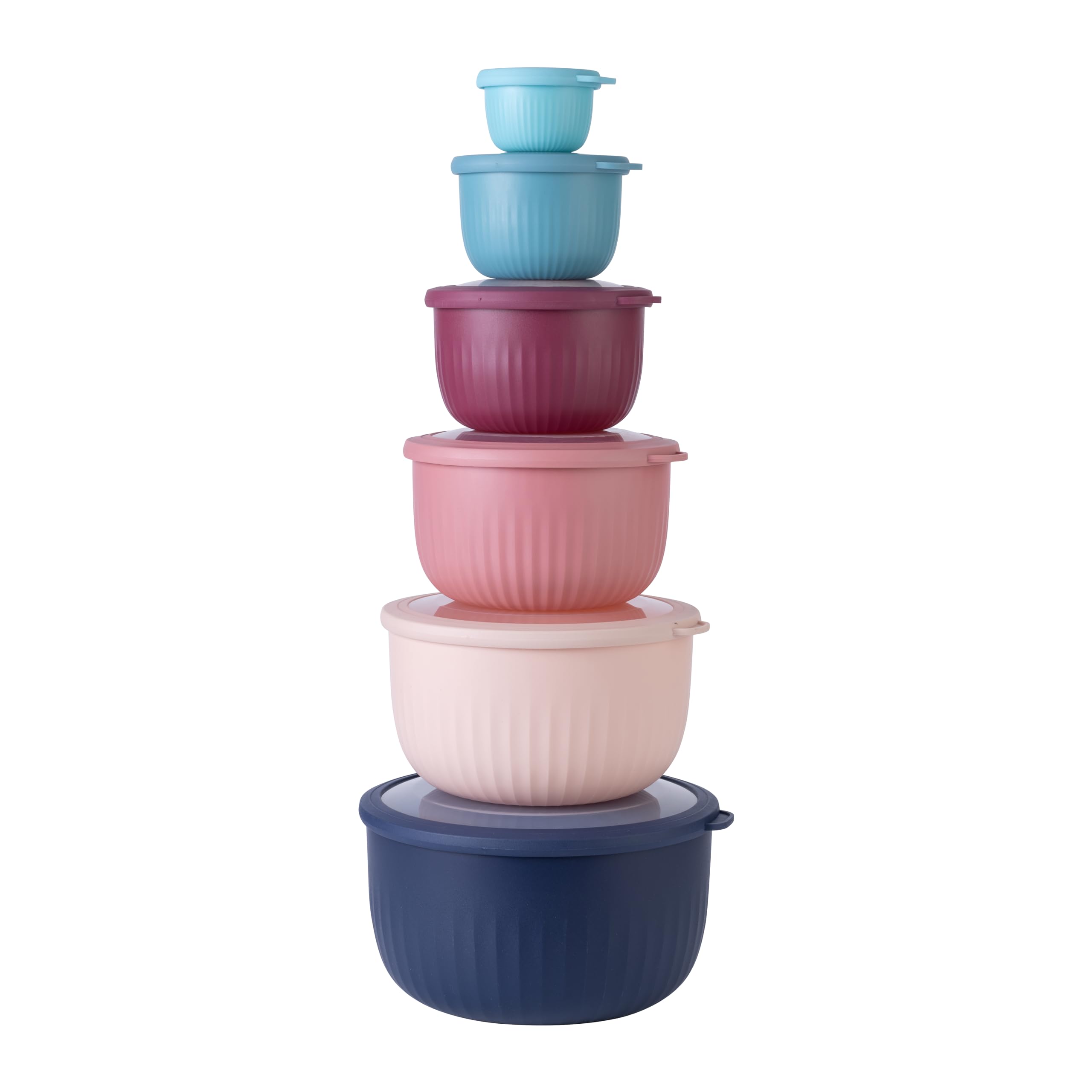 Set De Cuencos Prep Cook With Color Para Mezclar Profundamente Con Tapas, 12 Unidades - Venta Internacional.