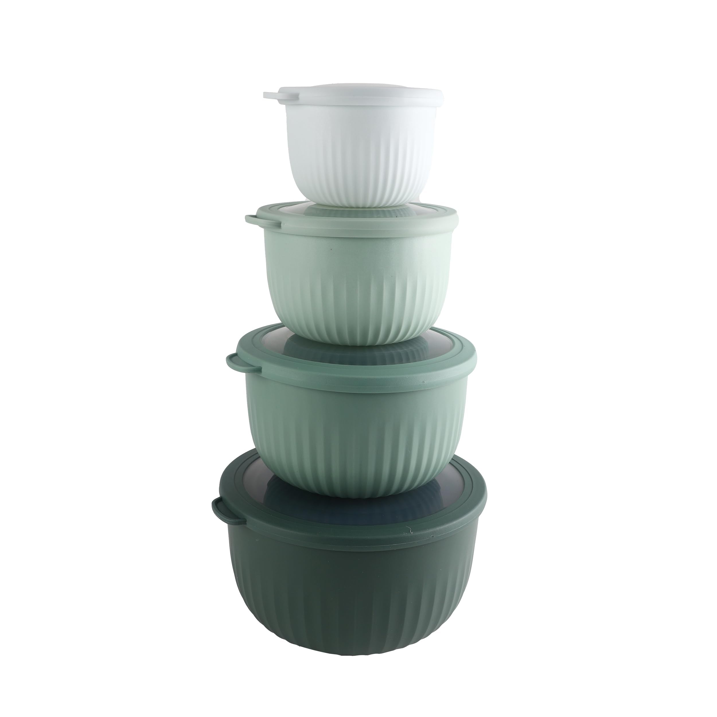 Set De Cuencos Para Mezclar Cook With Color Prep Con Tapas, 8 Unidades, Color Salvia - Venta Internacional. $926