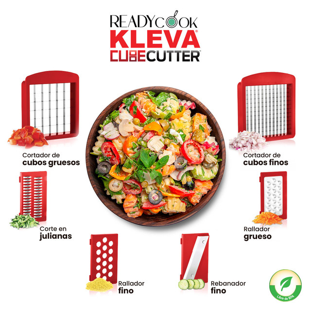 Foto 3 pulgar | Cortador Picadora De Verduras Y Frutas Multifuncional Readycook Kleva Cube Cutter Tv Ofertas Con 6 Cuchillas De