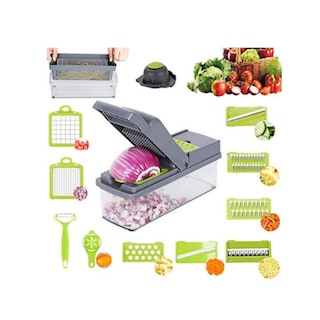 Foto 1 | Cortador De Verduras 14 En 1 Con 8 Cuchillas De Acero Inoxidable - Venta Internacional.