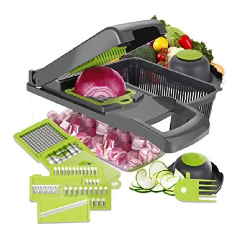 Foto 3 pulgar | Cortador De Verduras 14 En 1 Con 8 Cuchillas De Acero Inoxidable - Venta Internacional.