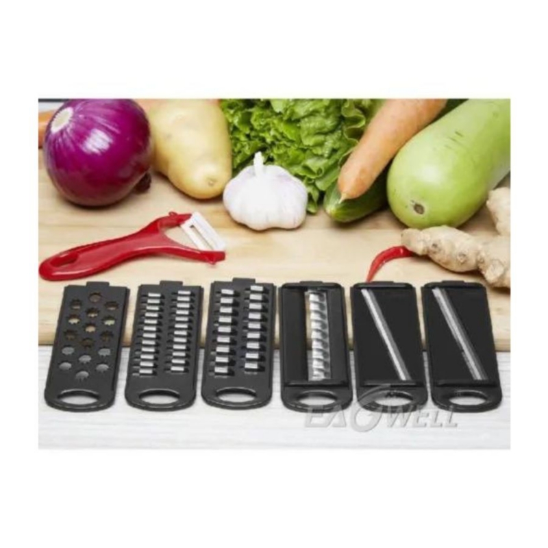 Foto 5 pulgar | Rallador Multifuncional Para Frutas Y Verduras 6 En 1 - Venta Internacional.