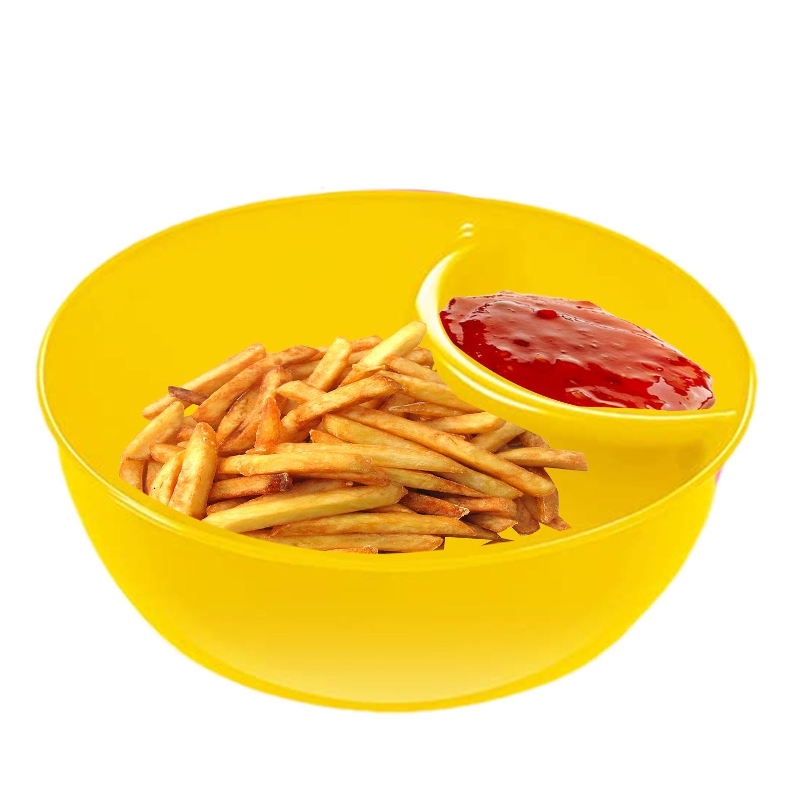 Foto 2 pulgar | Plato Para Aperitivos, Apilable, Para Mojar Salsas, Cuenco Para Patatas Fritas, Amarillo - Venta Internacional.