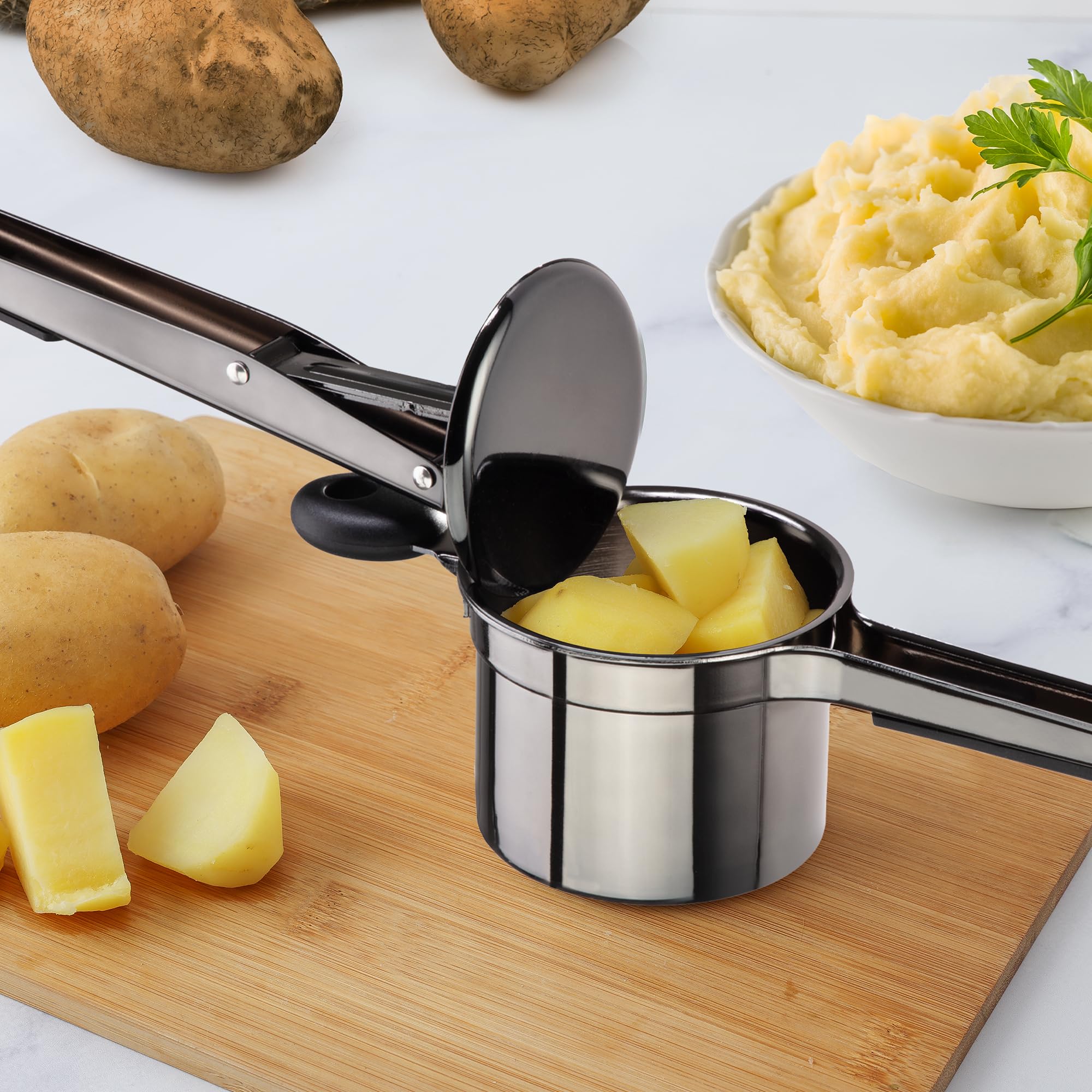 Foto 7 | Exprimidor De Patatas Zulay Kitchen, Tamaño Grande, 450 Ml, Acero Inoxidable - Venta Internacional.