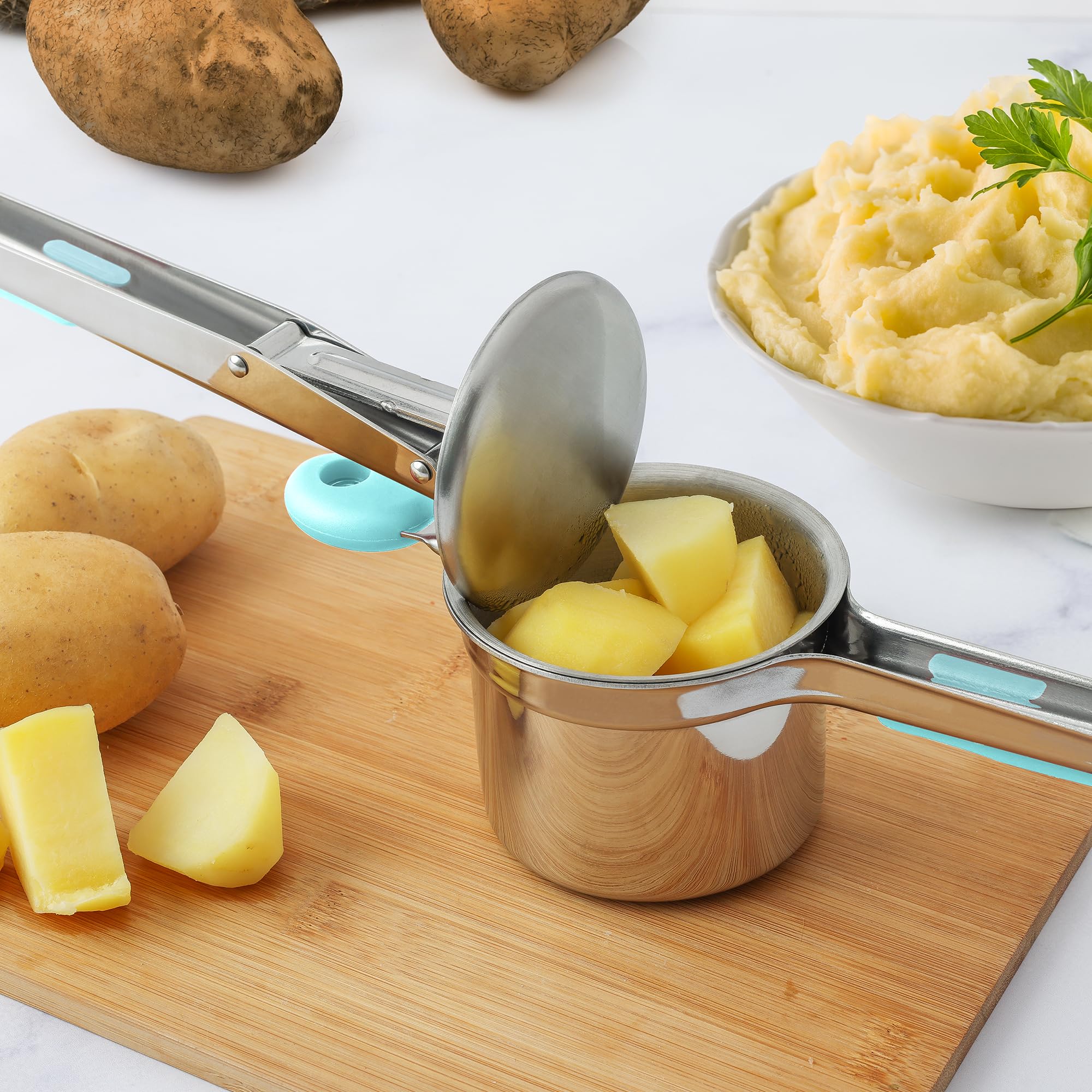 Foto 7 | Exprimidor De Patatas Zulay Kitchen, Tamaño Grande, 450 Ml, Acero Inoxidable - Venta Internacional.