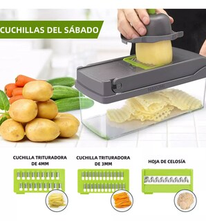 Foto 4 | Rallador Cortador Rebanador Picador Manual De Verduras Fruta Xtellar