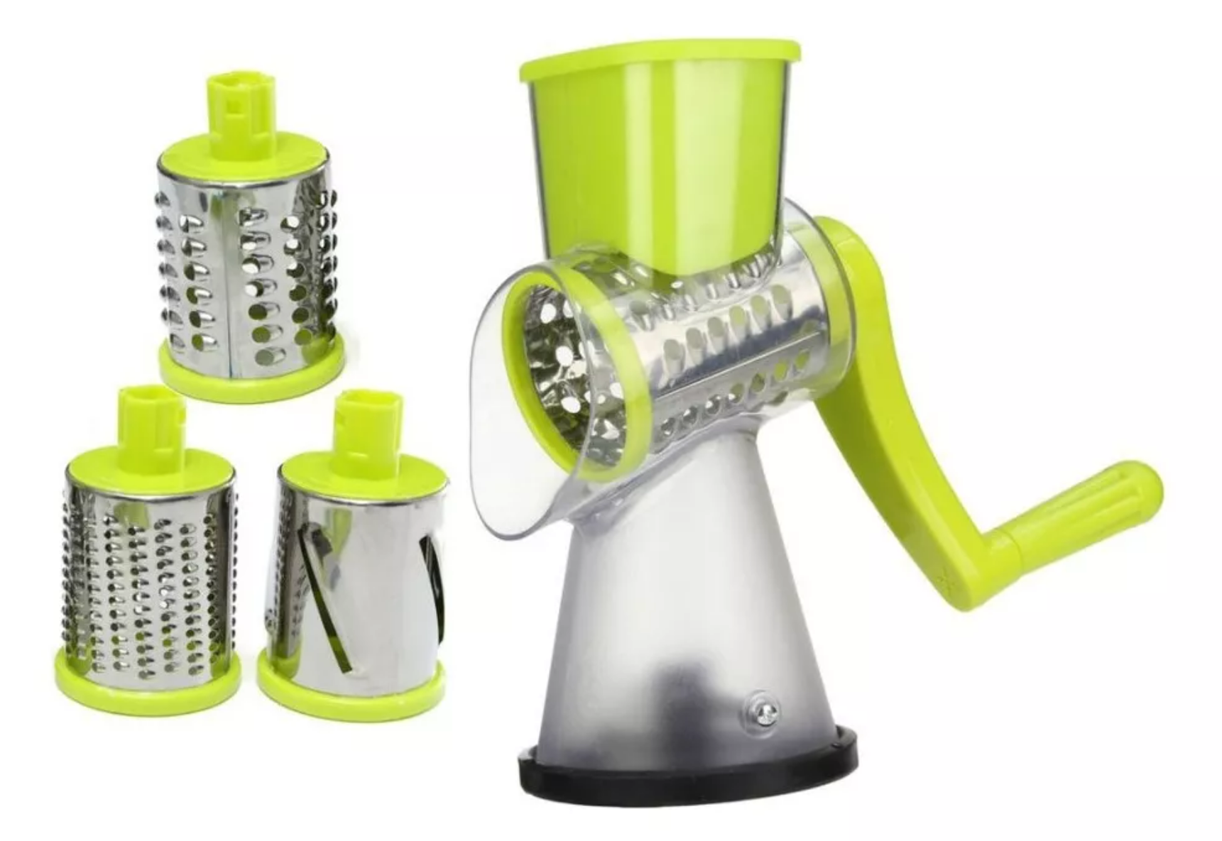 Foto 4 pulgar | Rallador Cortador Manual De Verduras Quesos 3 Cabezales Xtellar