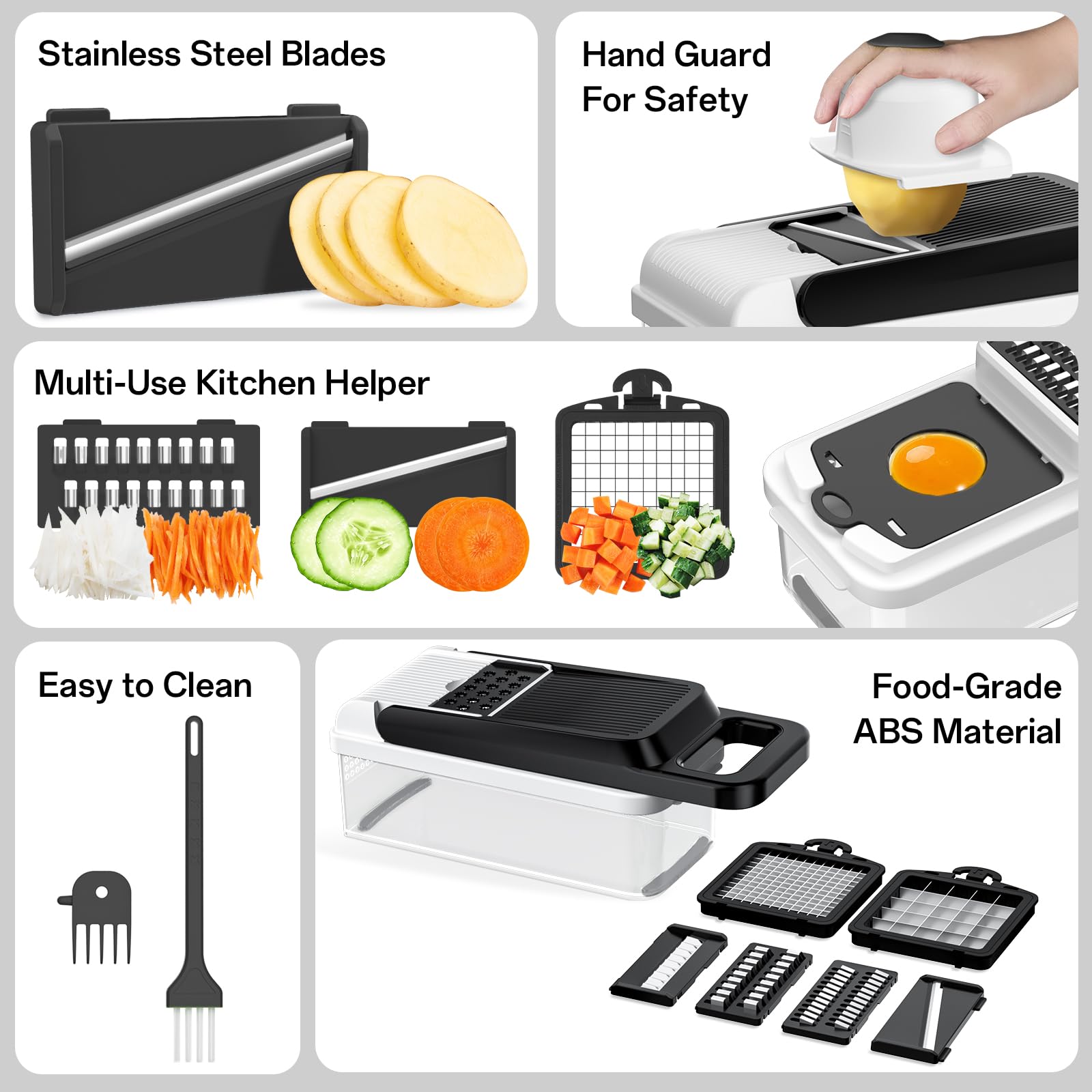 Foto 6 pulgar | Picadora De Verduras Homehacks, Utensilio De Cocina 12 En 1, Color Blanco - Venta Internacional.