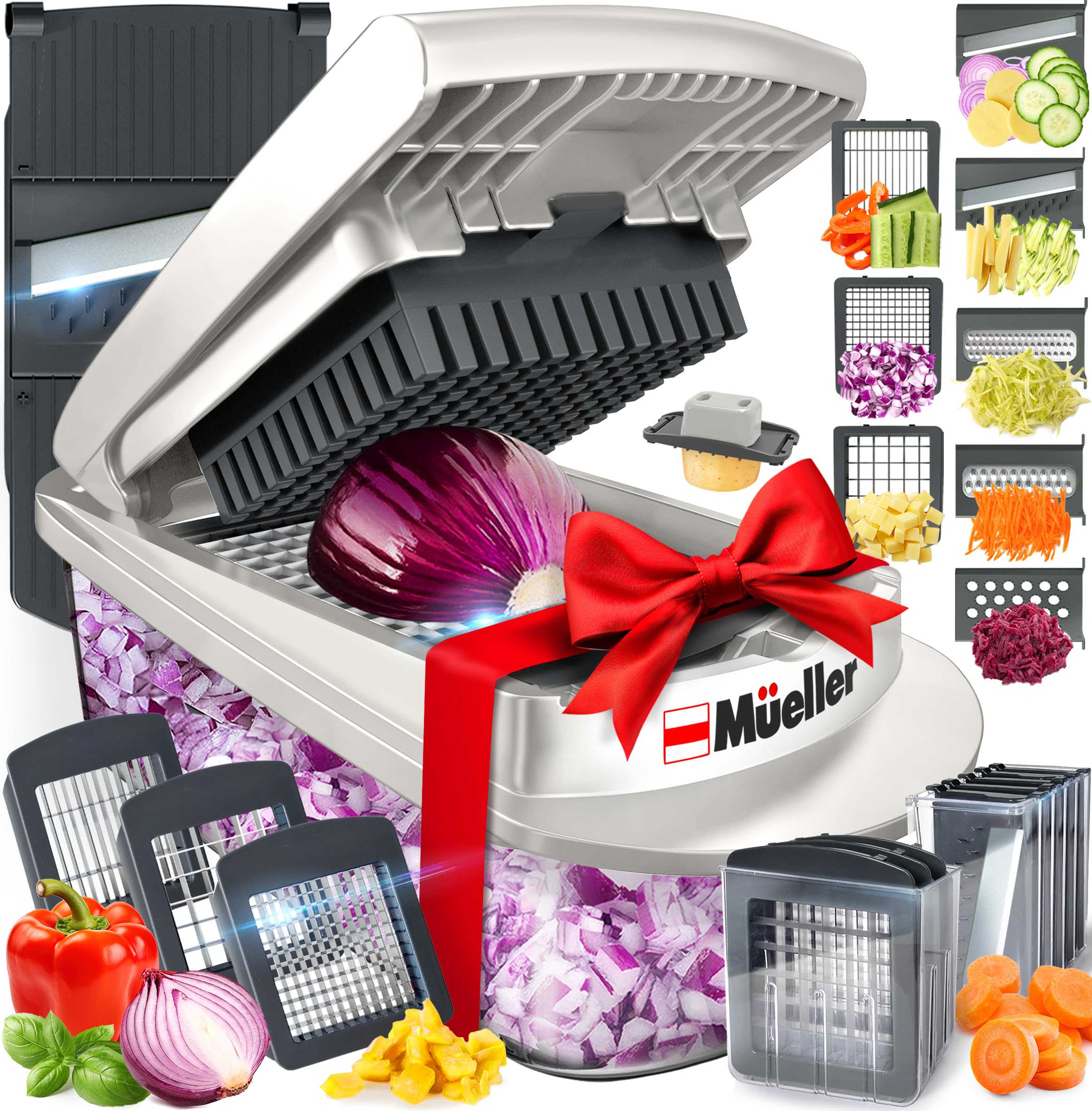 Foto 2 pulgar | Picadora de Verduras Mueller Pro-Series 10 en 1 con 8 Cuchillas - Venta Internacional