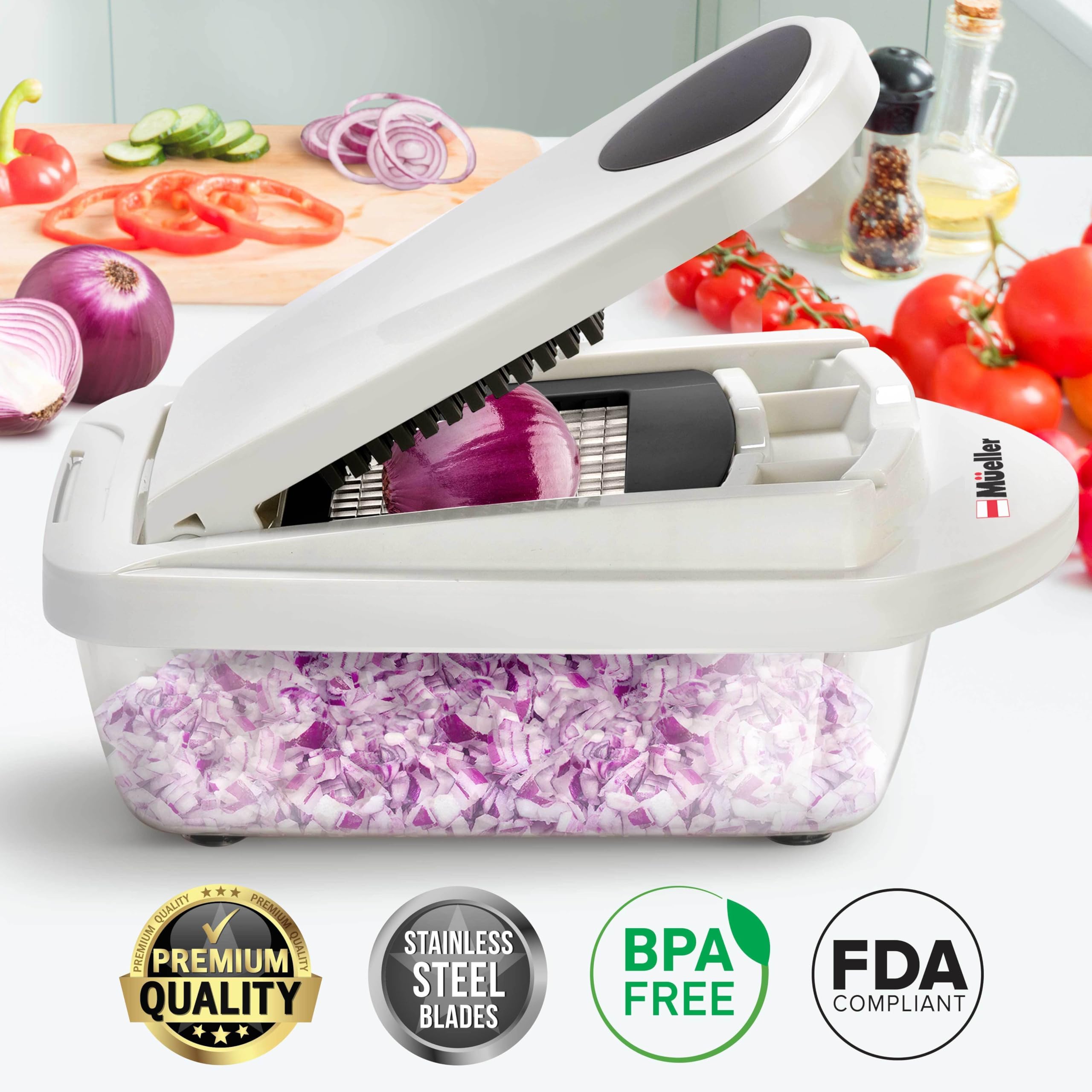 Foto 3 pulgar | Picadora de Verduras Mueller Pro-Series 10 en 1 con 8 Cuchillas - Venta Internacional