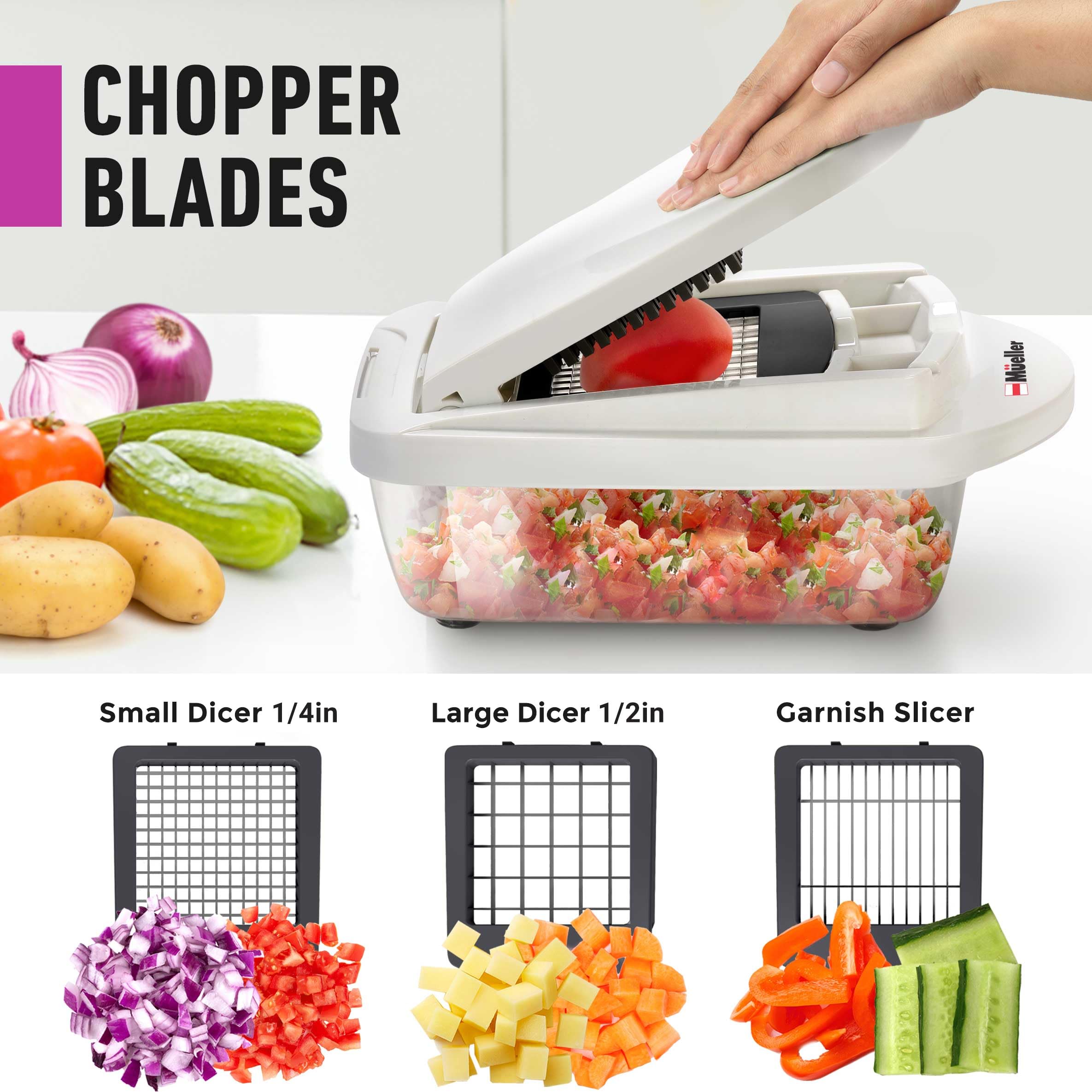 Foto 4 pulgar | Picadora de Verduras Mueller Pro-Series 10 en 1 con 8 Cuchillas - Venta Internacional