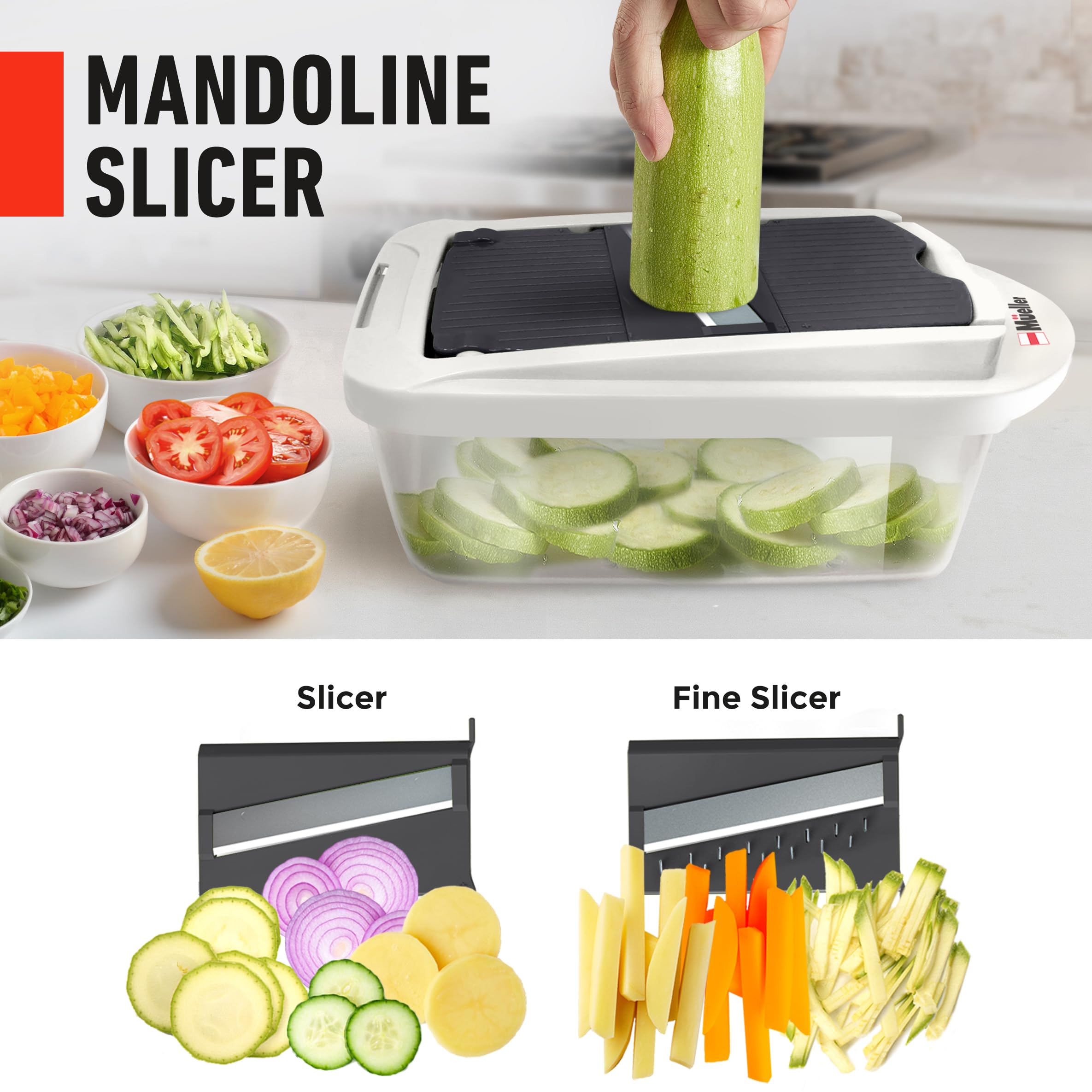 Foto 6 pulgar | Picadora de Verduras Mueller Pro-Series 10 en 1 con 8 Cuchillas - Venta Internacional