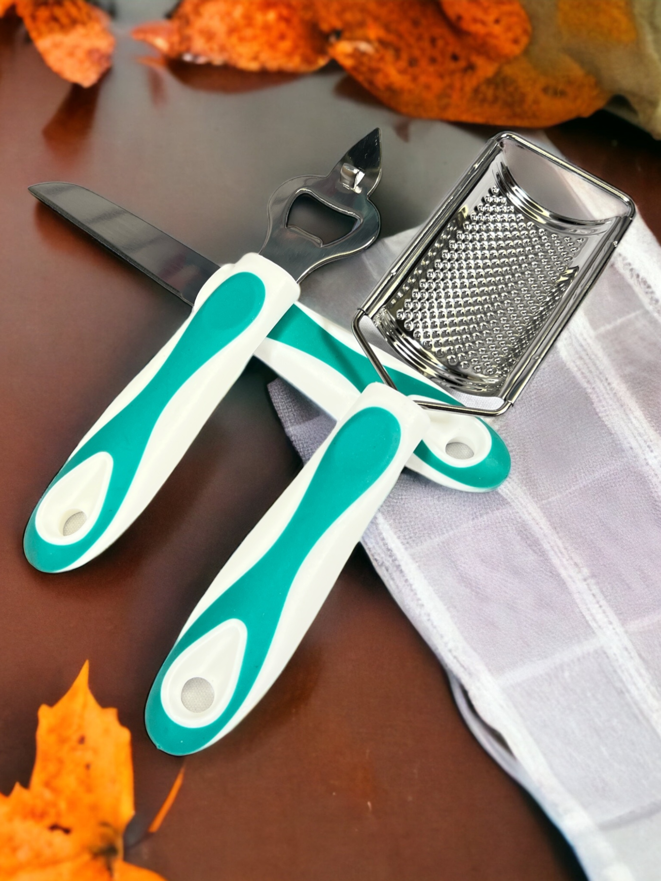 Foto 2 | Set De 3 Utensilios Cocina Rallador Cuchillo Abrelatas