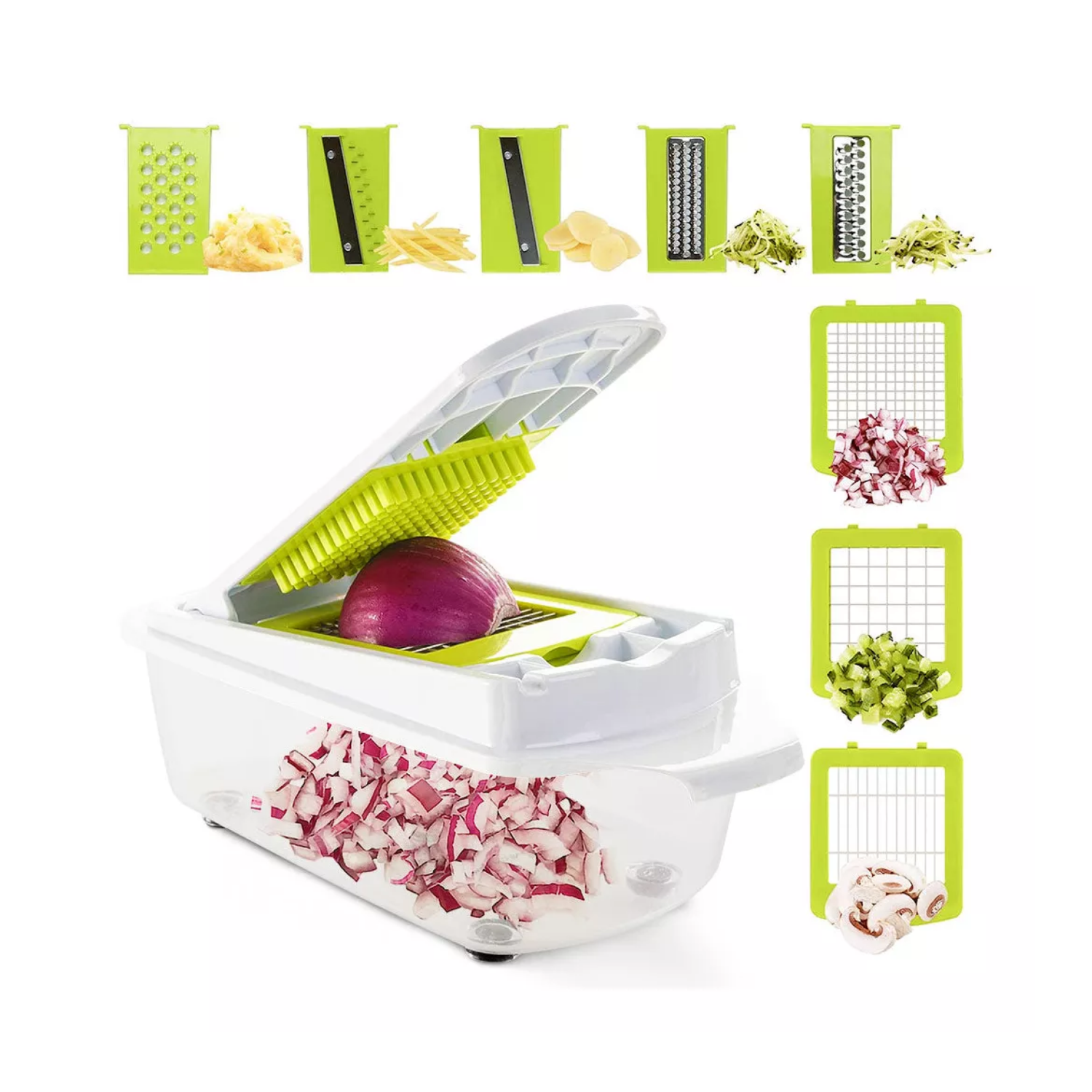 Foto 5 | Cortador Rallador Picador Verduras Frutas,  Belug Blanco/verde