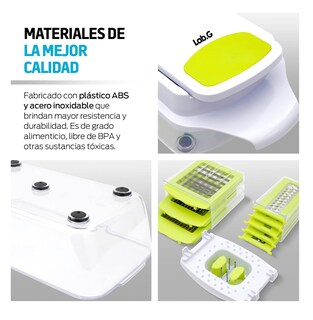 Foto 3 | Cortador Rallador Picador Verduras Frutas Redlemon Blanco/verde