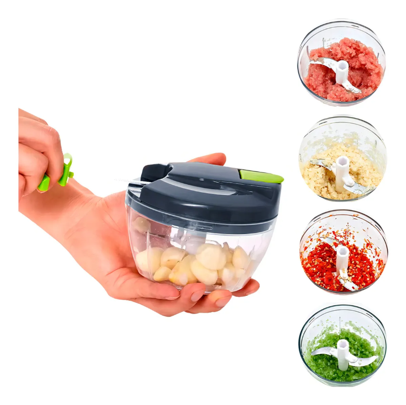 Foto 1 | Cortador/triturador Manual Xtellar Para Verdura Fruta Y Carne Color Gris Y Verde