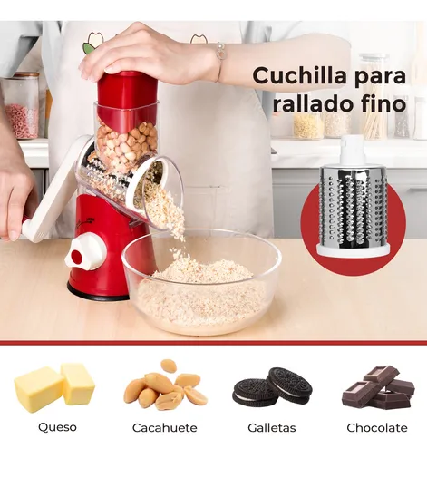 Foto 5 pulgar | Rallador Xtellar Picador De Verduras Trituradora Utensilios Cocina