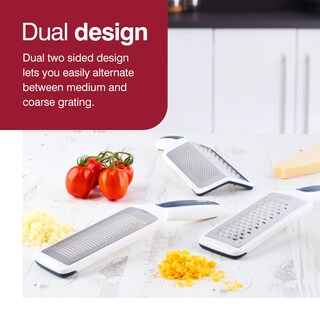 Foto 3 | Rallador De Queso Zyliss Smooth Glide Con Doble Rallador, Color Blanco - Venta Internacional.