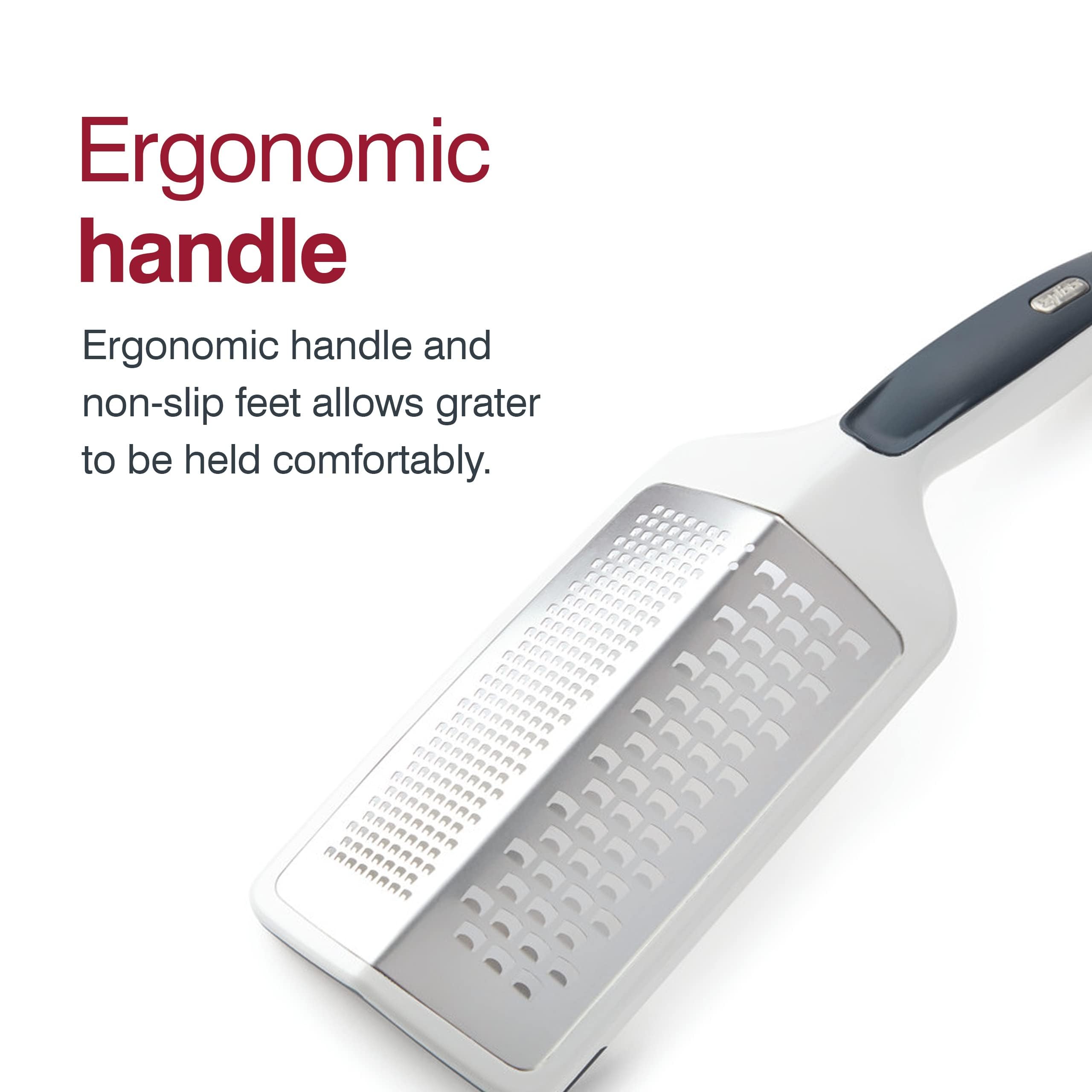 Foto 5 pulgar | Rallador De Queso Zyliss Smooth Glide Con Doble Rallador, Color Blanco - Venta Internacional.