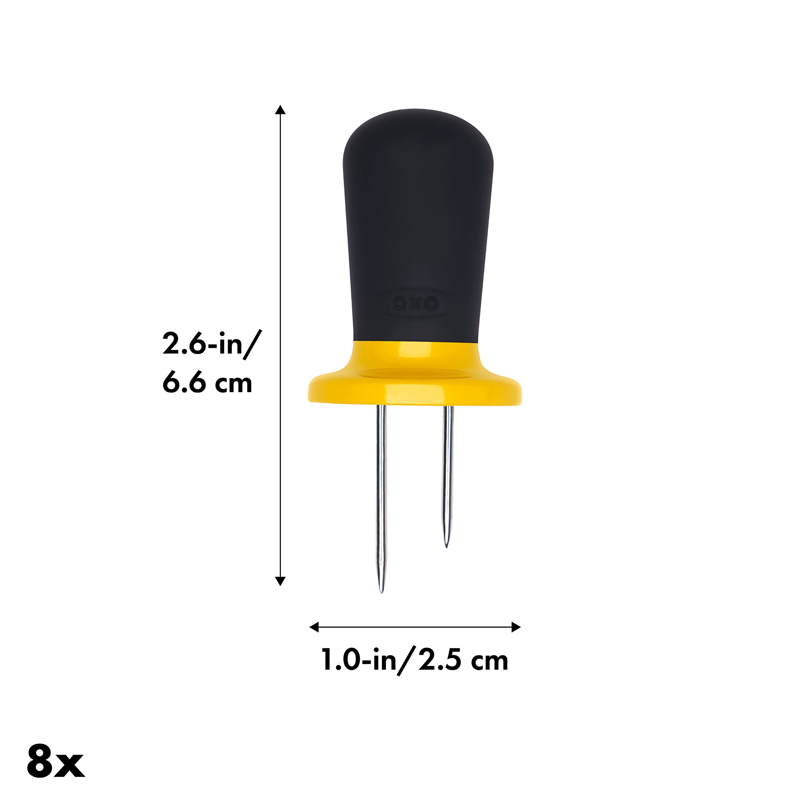 Foto 2 | Juego De Soportes Para Maíz Oxo Good Grips De Acero Inoxidable Amarillo De 8 Piezas - Venta Internacional.