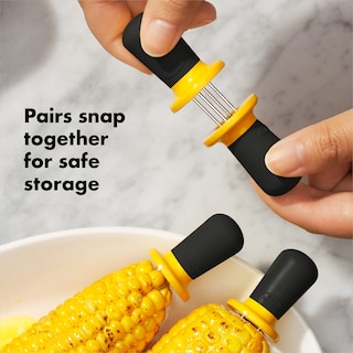Foto 3 | Juego De Soportes Para Maíz Oxo Good Grips De Acero Inoxidable Amarillo De 8 Piezas - Venta Internacional.