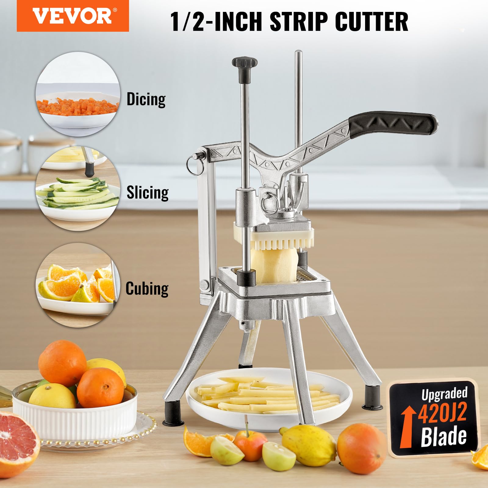 Foto 3 pulgar | Picadora Comercial De Verduras Y Frutas Vevor Kattex Con Hoja De 1/2 Pulgada - Venta Internacional.