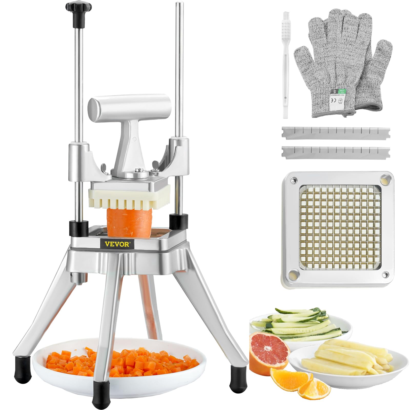 Picadora De Verduras Y Frutas Vevor Commercial De 1/4 Hoja Inoxidable - Venta Internacional.