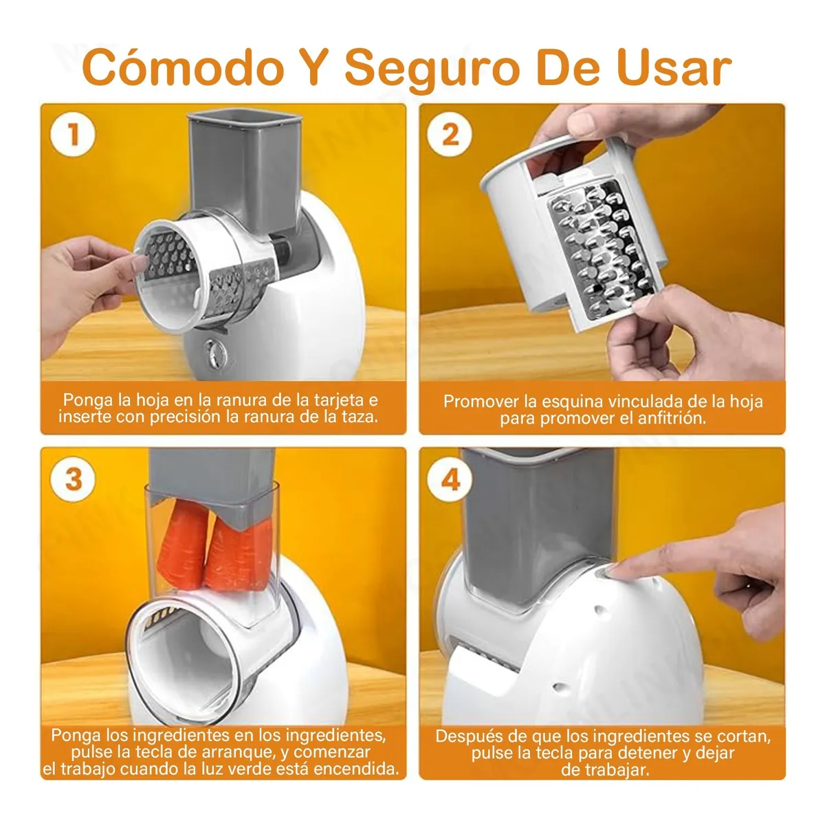 Foto 4 pulgar | Rallador de Verduras Eléctrico Eo Safe Imports Esi-19215 Verde