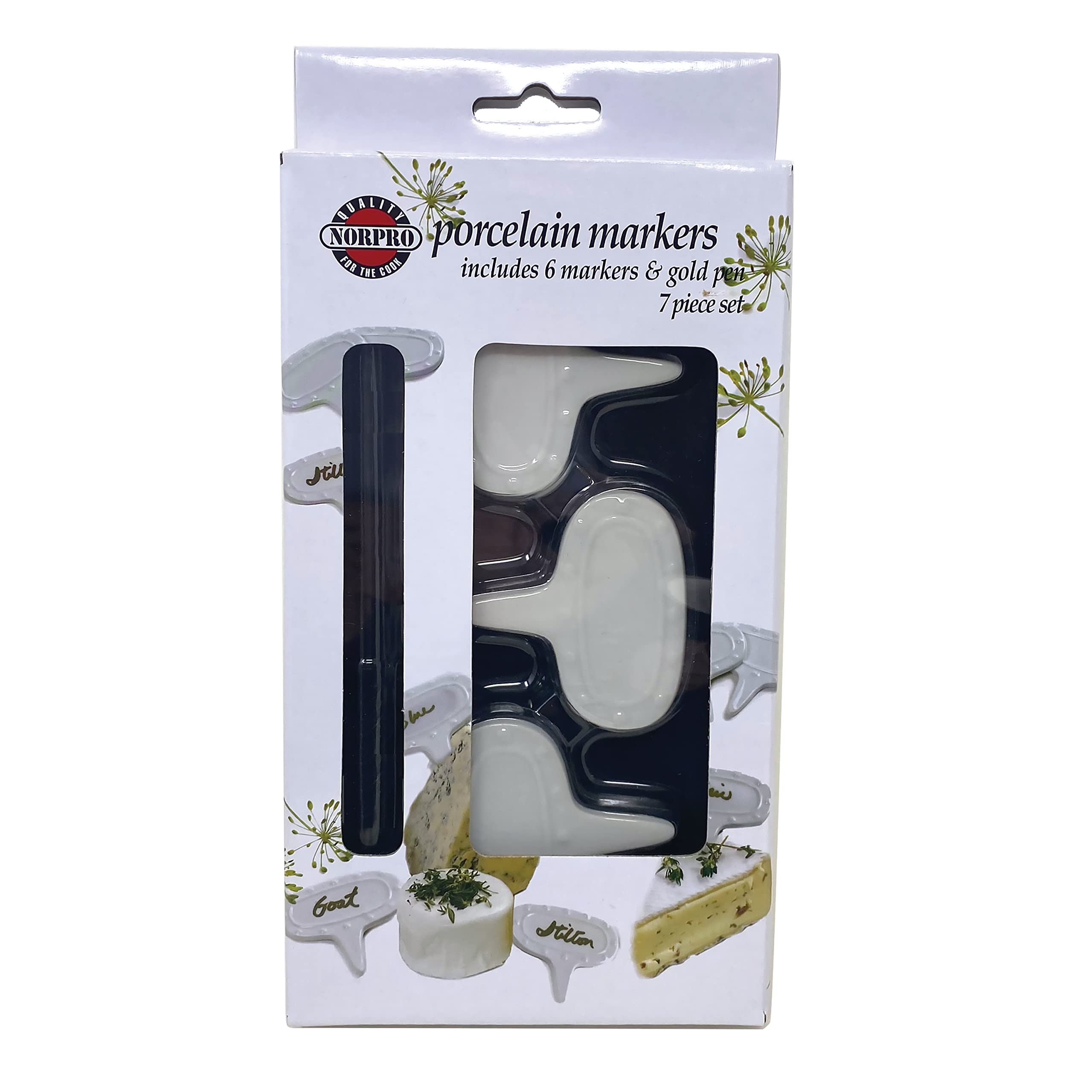 Foto 5 pulgar | Juego De Rotuladores Para Queso Norpro 347 De 7 Piezas Con Bolígrafo, Color Blanco - Venta Internacional.