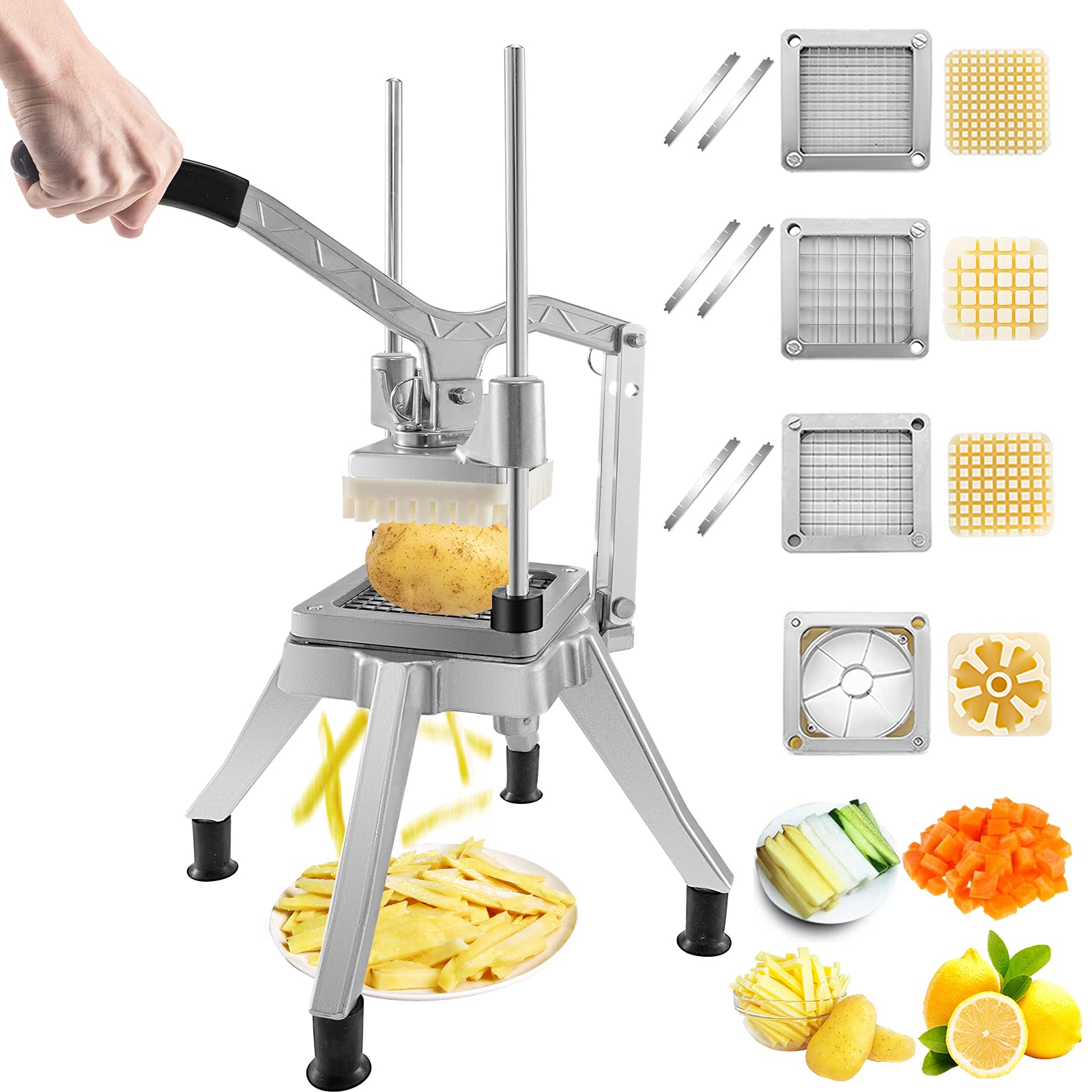 Picadora De Verduras Vevor Commercial Con 4 Cuchillas De Acero Inoxidable - Venta Internacional.