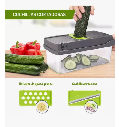 Foto 4 pulgar | Rallador Cortador Rebanador Picador Manual De Verduras Fruta Rallador De Cocina