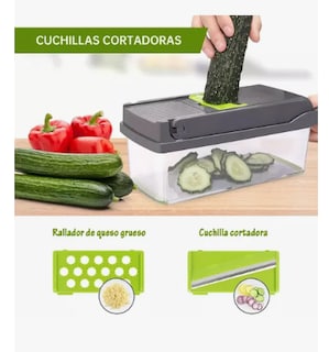 Foto 3 | Rallador Cortador Rebanador Picador Manual De Verduras Fruta Rallador De Cocina