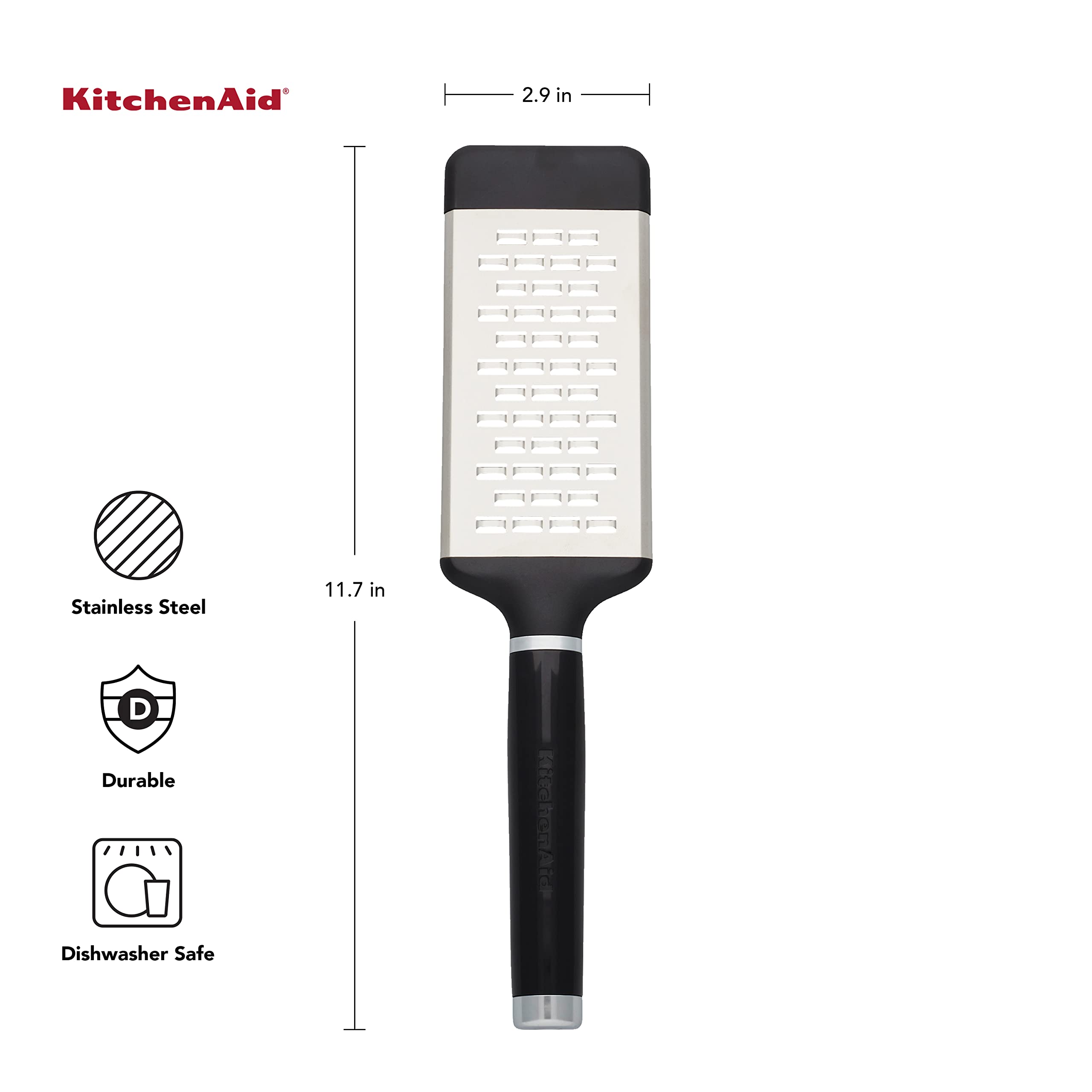 Foto 4 pulgar | Rallador Kitchenaid Classic Grabado En Negro Medio - Venta Internacional.