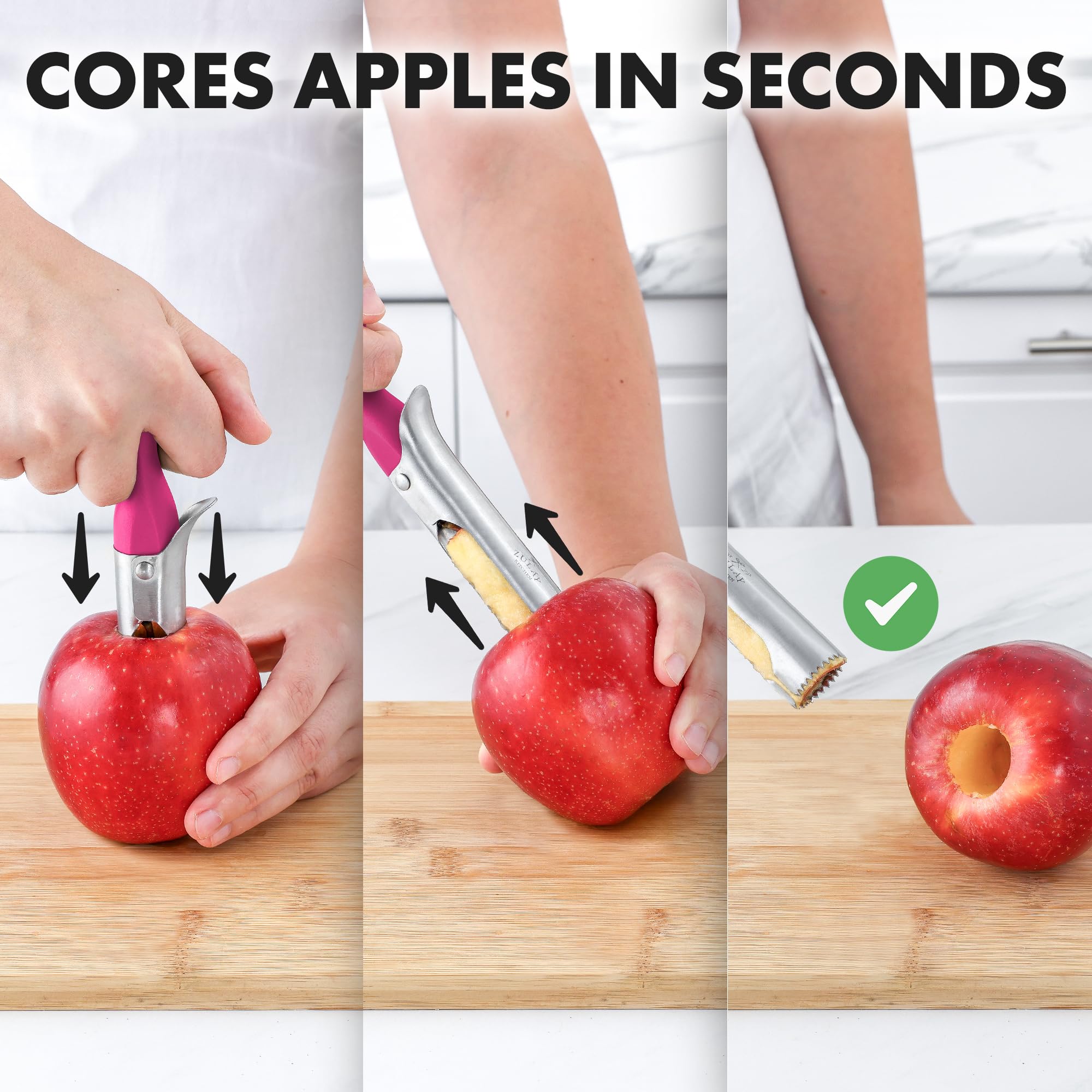 Foto 6 pulgar | Apple Corer Zulay Kitchen Premium Ultra Sharp De Acero Inoxidable - Venta Internacional.