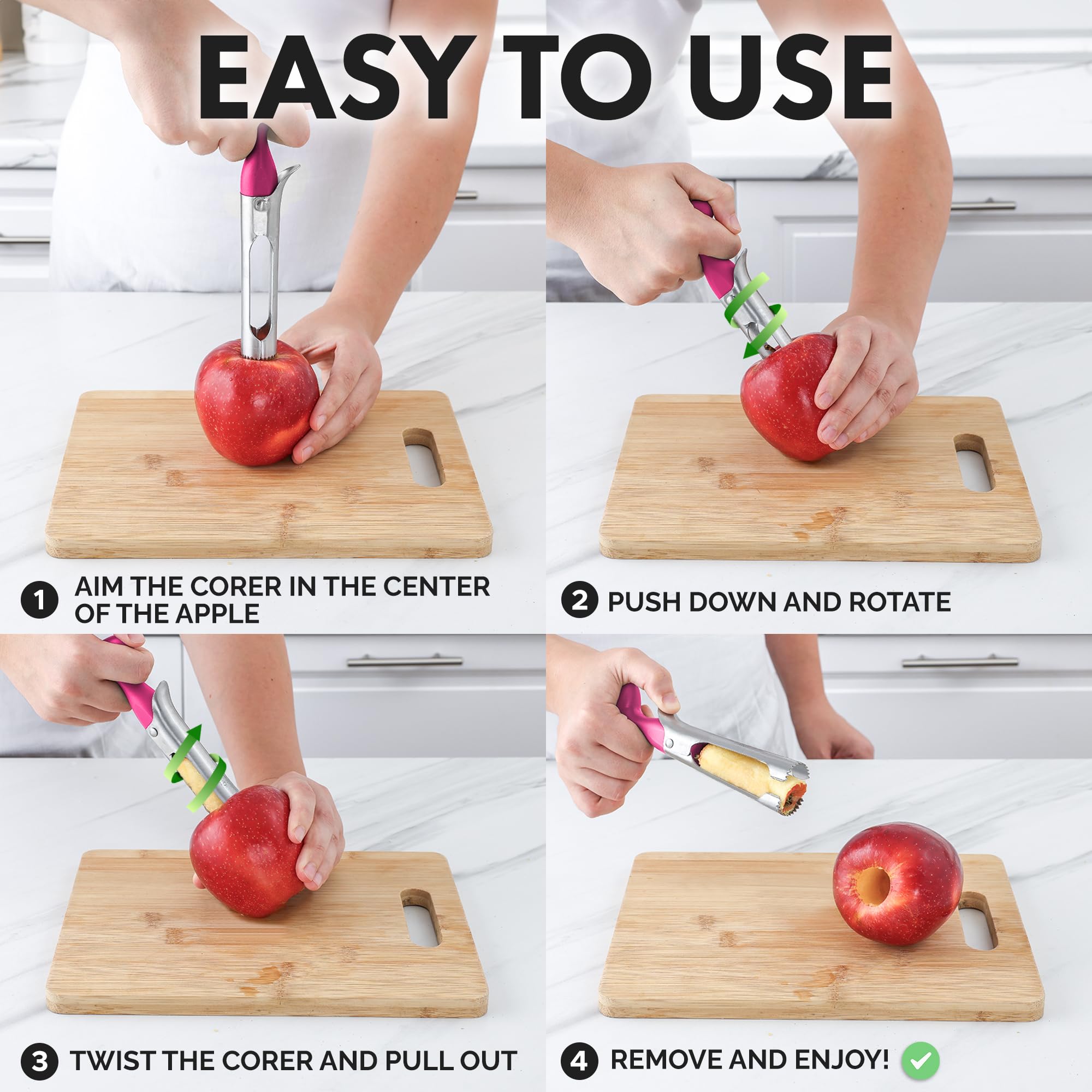 Foto 6 | Apple Corer Zulay Kitchen Premium Ultra Sharp De Acero Inoxidable - Venta Internacional.